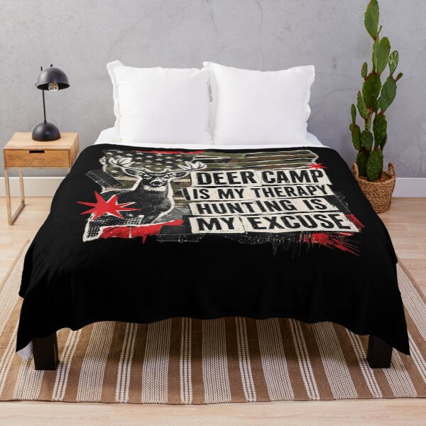 Item preview, Deer Camp Therapy Hunting Excuse American Camo Men designed and sold by JaredDeShop.