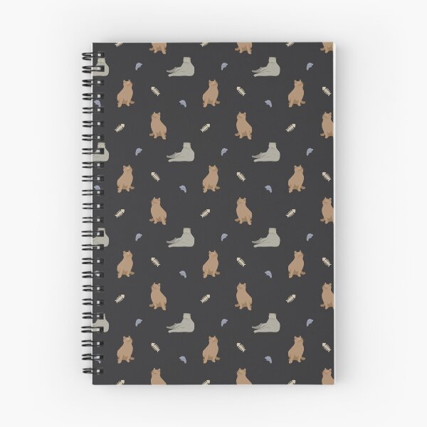 Item preview, Cute Flat Vector Cats Charcoal Black Pattern designed and sold by svitlaarty.