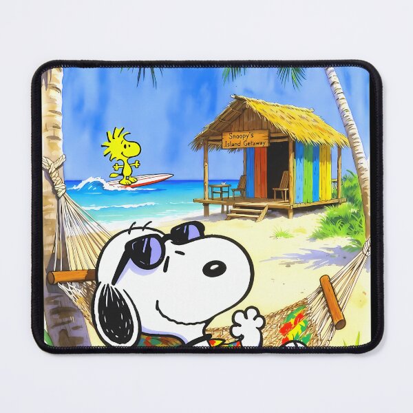 Item preview, Snoopy Hawaiian Beach Hammock Summer Vacation  designed and sold by BadManShop.