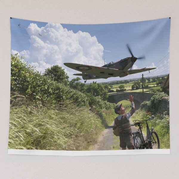 Item preview, Spitfire Wings Over The Country Lane designed and sold by Skyframe Aviation.
