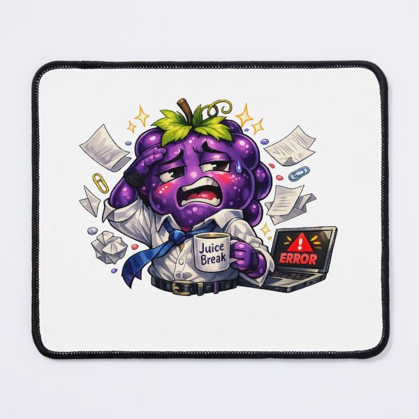 Item preview, Grape Office Burnout Pastel Kawaii Overworked Fruit Art designed and sold by Sommium .