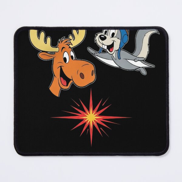 Item preview, Cartoon Moose & Flying Squirrel Starburst Retro Tee #4196 designed and sold by shawn-muse.