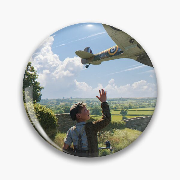 Item preview, Spitfire Low Over The Village Lane designed and sold by Skyframe Aviation.