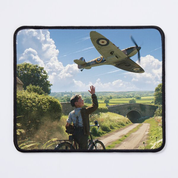 Item preview, Spitfire Low Over The Village Lane designed and sold by Skyframe Aviation.