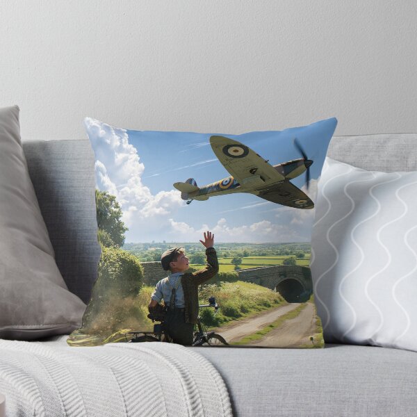 Item preview, Spitfire Low Over The Village Lane designed and sold by Skyframe Aviation.