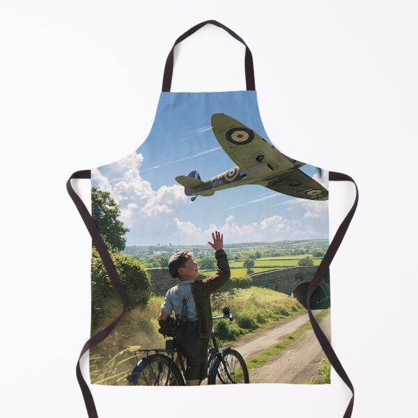 Item preview, Spitfire Low Over The Village Lane designed and sold by Skyframe Aviation.