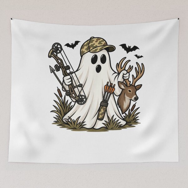 Item preview, Deer Hunting Ghost Halloween Bowhunter Camo Men designed and sold by JaredDeShop.