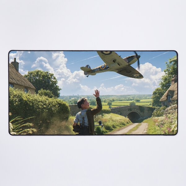 Item preview, Spitfire Low Over The Village Lane designed and sold by Skyframe Aviation.