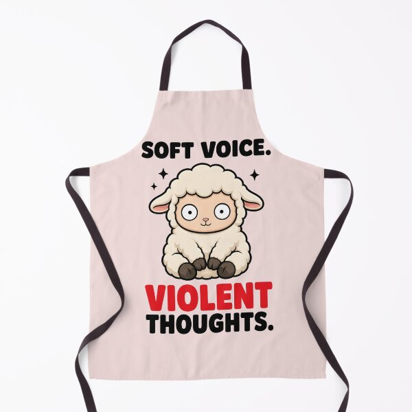 Item preview,  Soft Voice Violent Thoughts Cute Sheep Funny Dark Humor designed and sold by Emmatshirt1.