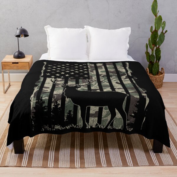 Item preview, Deer Hunting Hunter Camo USA American Flag Patriotic Army designed and sold by JaredDeShop.