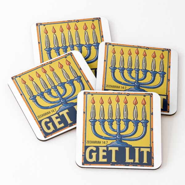 Item preview, Chanukah Get Lit Menorah designed and sold by scripturehood.