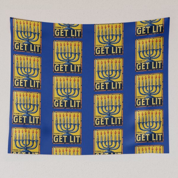 Item preview, Chanukah Get Lit Menorah designed and sold by scripturehood.