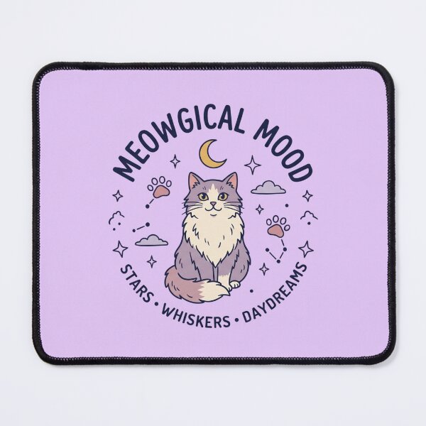 Item preview, Whimsical Meowgical Mood Cat Graphic Illustration: Stars, Whiskers, Daydreams, Celestial Feline Art designed and sold by BiniClicks.