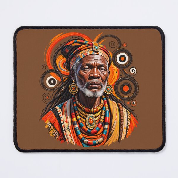 Item preview, African Spiritual Elder Portrait Art | Ancestral Wisdom Keeper | African Spirituality Wall Art designed and sold by 'VARI'.