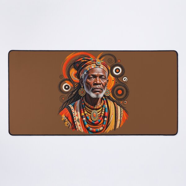 Item preview, African Spiritual Elder Portrait Art | Ancestral Wisdom Keeper | African Spirituality Wall Art designed and sold by 'VARI'.
