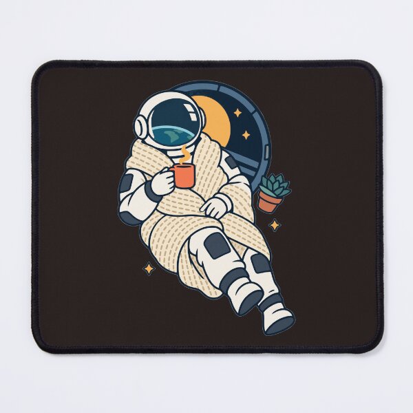 Item preview, Cozy Zero Gravity Astronaut With A Blanket And Hot Coffee designed and sold by KungPowUnicorn.