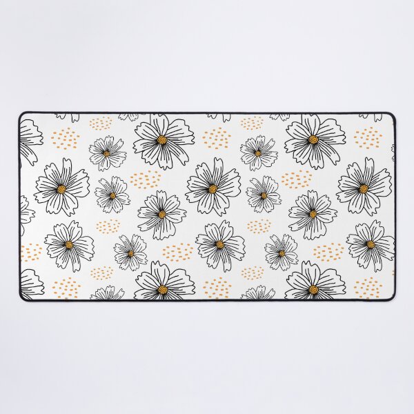 Item preview, Black and White Floral Minimalist Boho Pattern designed and sold by SmallDart Creations.