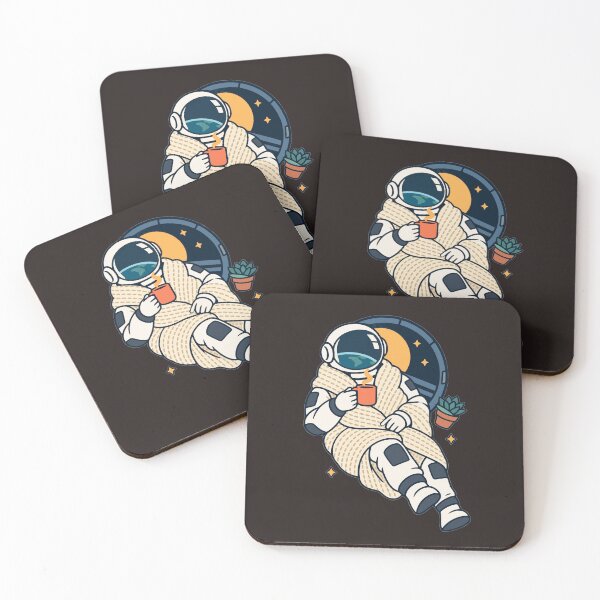 Item preview, Cozy Zero Gravity Astronaut With A Blanket And Hot Coffee designed and sold by KungPowUnicorn.