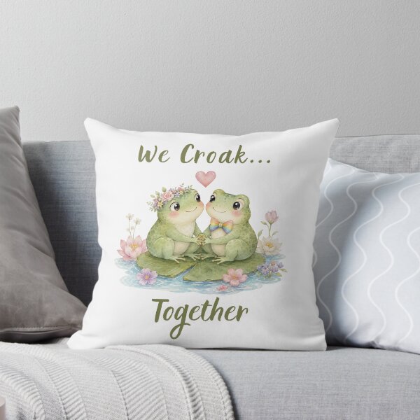 Item preview, We Croak Together — Cute Pride LGBTQ Frog Couple Soft Cottagecore Gift designed and sold by SillentDesign.