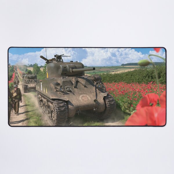Item preview, Sherman Tanks Through The Poppy Fields designed and sold by Skyframe Aviation.