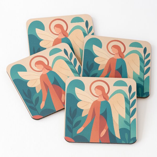 Item preview, Angel with wings and halo - a Geometric illustration. designed and sold by GalleryKauffeld.