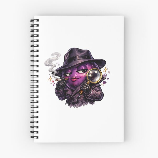 Item preview, Detective Grape Pastel Kawaii Noir Fruit Art designed and sold by Sommium .