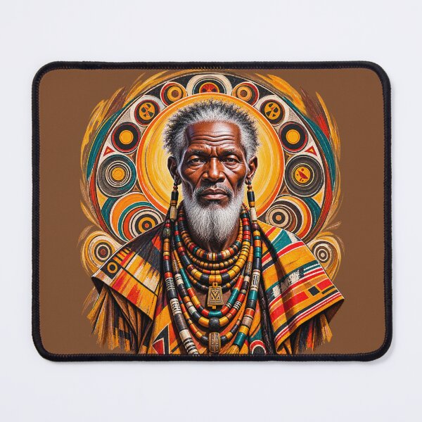 Item preview, African Spiritual Elder Portrait Art | Ancestral Wisdom Keeper | African Spirituality Wall Art designed and sold by 'VARI'.