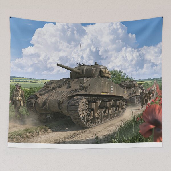 Item preview, WW2 Shermans Along The Country Road designed and sold by Skyframe Aviation.