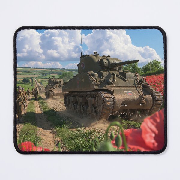 Item preview, Sherman Tanks Among The Poppies designed and sold by Skyframe Aviation.