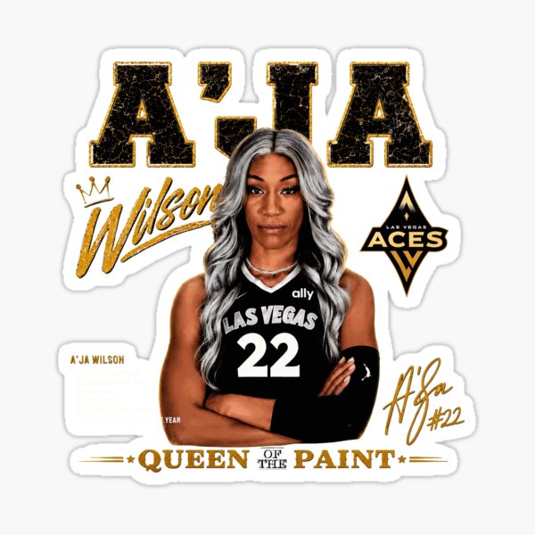 Item preview, A'ja Wilson 'Queen of the Paint' Las Vegas Aces WNBA designed and sold by TaylorJo632106.
