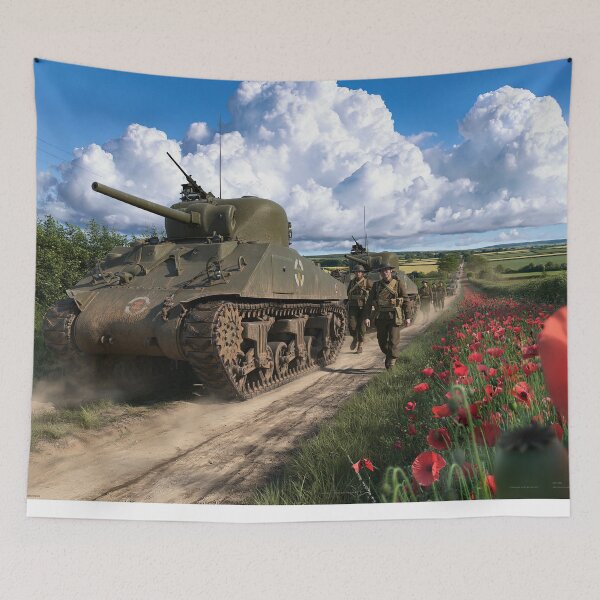 Item preview, WW2 Armoured Column Through The Poppies designed and sold by Skyframe Aviation.