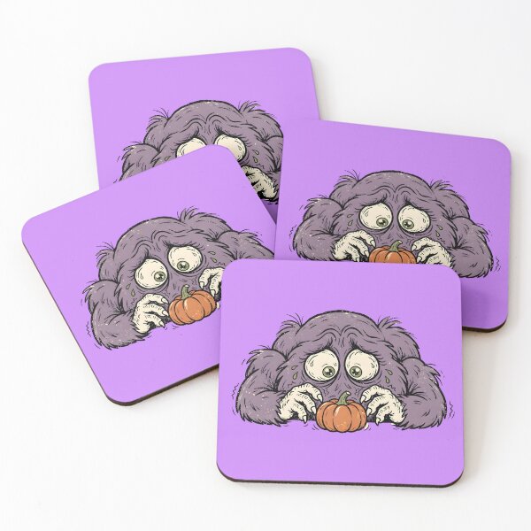 Item preview, Fuzzy Purple Monster Hugging Pumpkin designed and sold by PreeCha Art & Co..