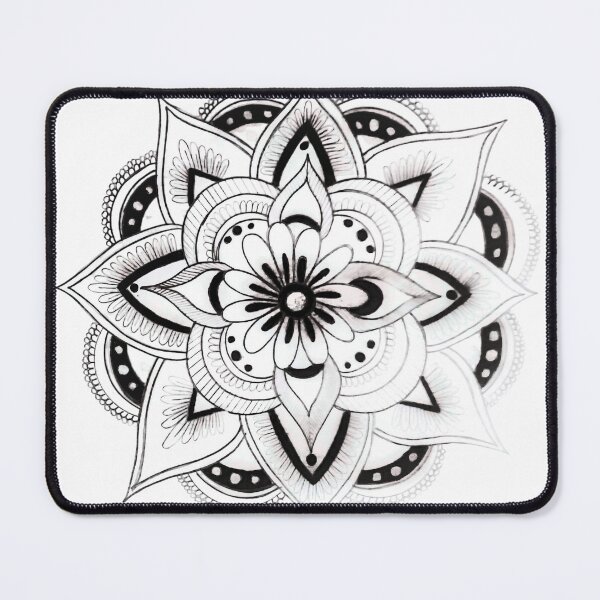 Item preview, Hand-Drawn Symmetrical Floral Mandala Art designed and sold by Alaakadry800.