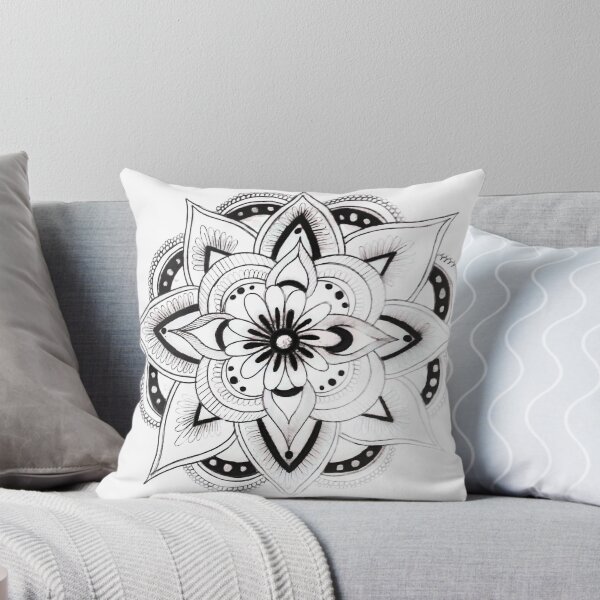 Item preview, Hand-Drawn Symmetrical Floral Mandala Art designed and sold by Alaakadry800.