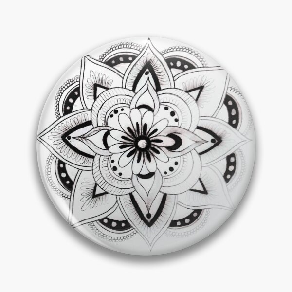 Item preview, Hand-Drawn Symmetrical Floral Mandala Art designed and sold by Alaakadry800.