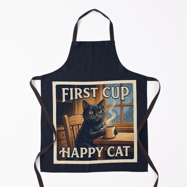Item preview, First Cup, Happy Cat designed and sold by QuietNovaShop.