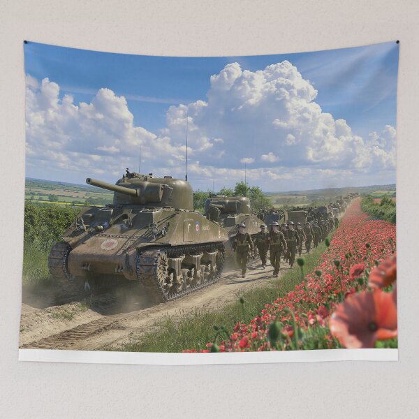 Item preview, Sherman Tanks Road Of Remembrance designed and sold by Skyframe Aviation.