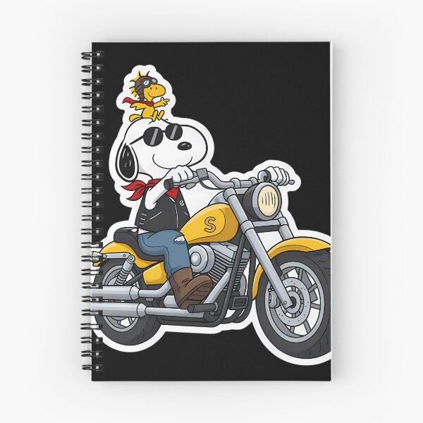 Item preview, Snoopy Biker Riding Motorcycle With Woodstock - Cool Peanuts  designed and sold by Akki27.