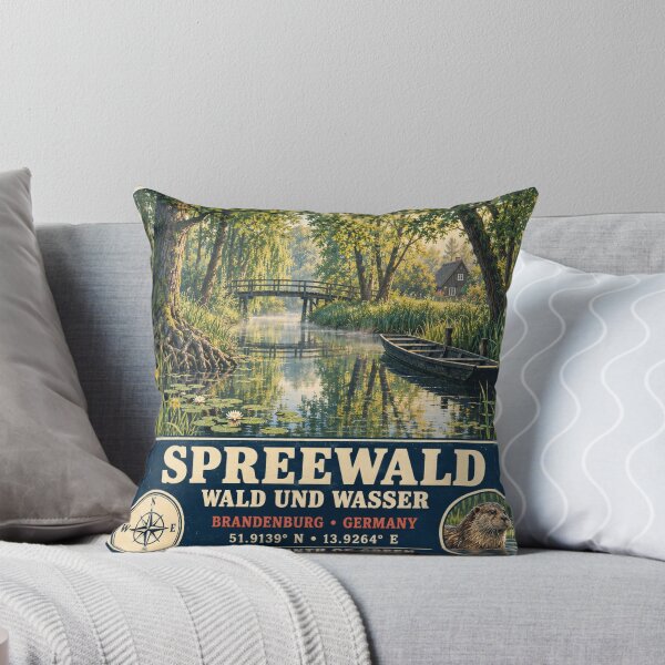 Item preview, Spreewald – Vintage Forest Waterway Landscape designed and sold by naturalsurvival.