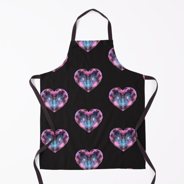Item preview, a soft, neon heart shaped like a rhombus, glowing in pastel colors designed and sold by RetroWaveArtCo.