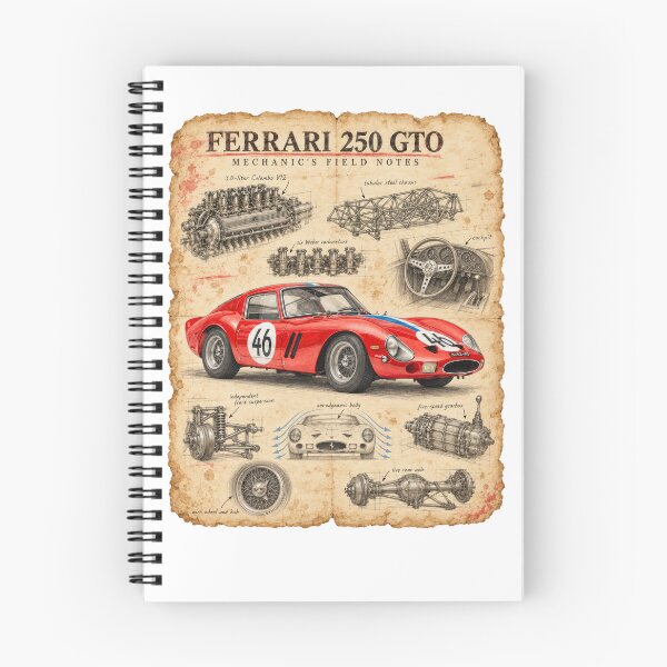 Item preview, Ferrari 250 GTO – Mechanic’s Field Notes designed and sold by Russell Thorne.