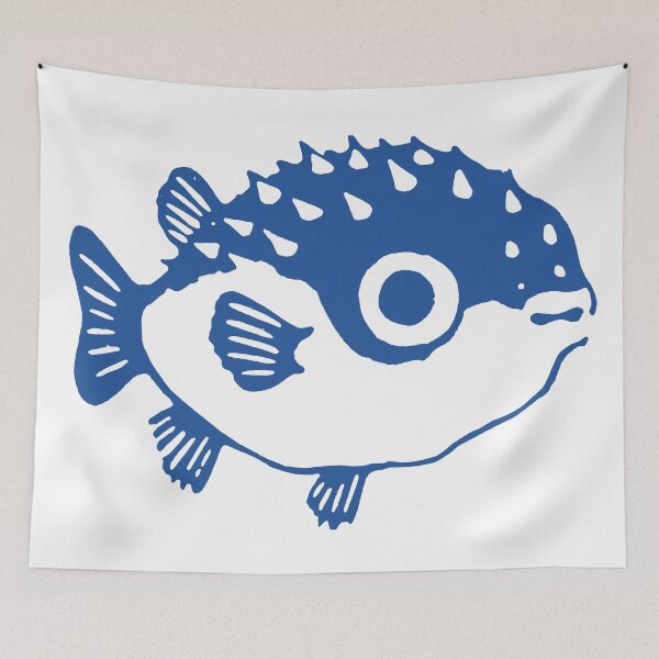 Item preview, Derpy Pufferfish Funny Animal Graphic designed and sold by trajeado14.