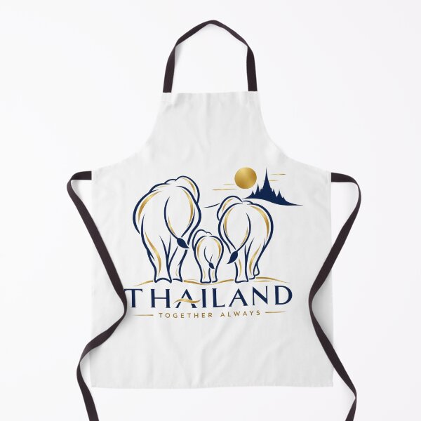 Item preview, Thai Elephant Family Golden Sunset Mountains Together Always designed and sold by Nicha Studio.