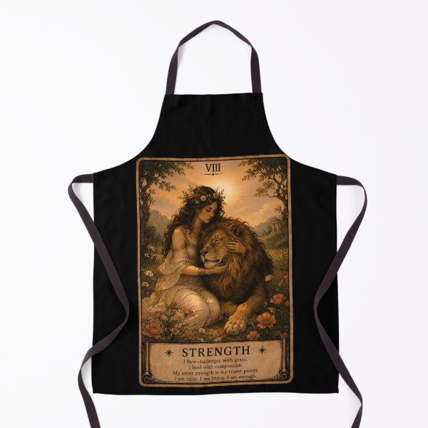 Item preview, Strength Tarot Card - Woman & Lion Art designed and sold by ArcanaAbsolute.