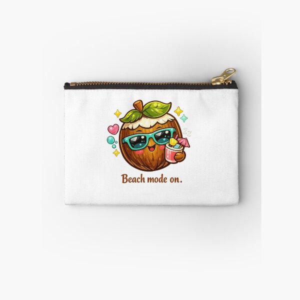 Item preview, Beach Mode On Coconut Pastel Kawaii Tropical Chill Fruit Art designed and sold by Sommium .