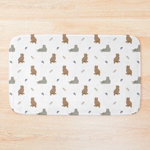 Item preview, Minimalist Flat Vector Cats Light Cream Pattern designed and sold by svitlaarty.