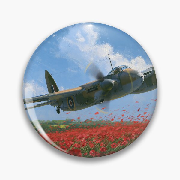 Item preview, RAF Mosquito Over The Poppy Fields designed and sold by Skyframe Aviation.