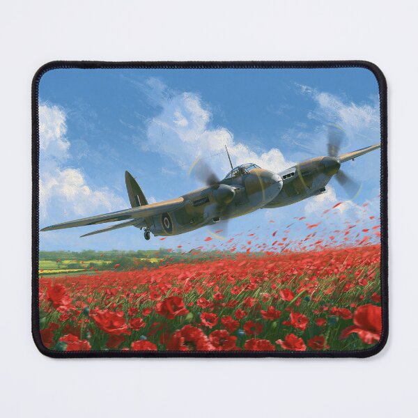 Item preview, RAF Mosquito Over The Poppy Fields designed and sold by Skyframe Aviation.