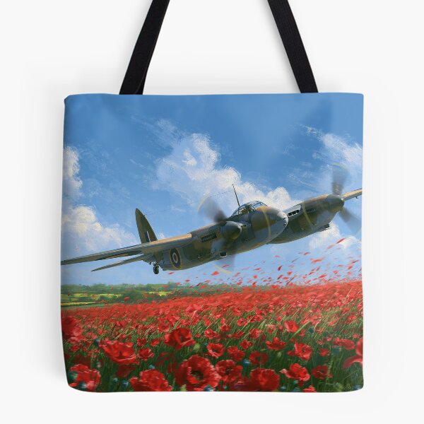 Item preview, RAF Mosquito Over The Poppy Fields designed and sold by Skyframe Aviation.