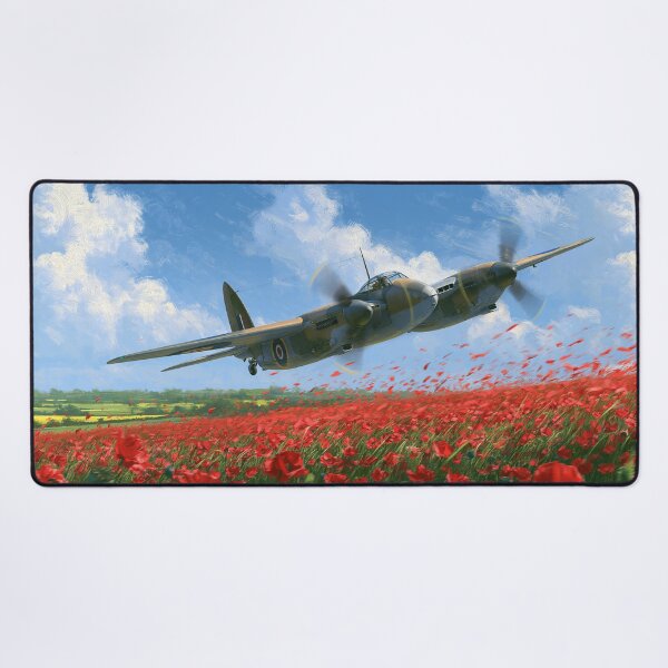 Item preview, RAF Mosquito Over The Poppy Fields designed and sold by Skyframe Aviation.